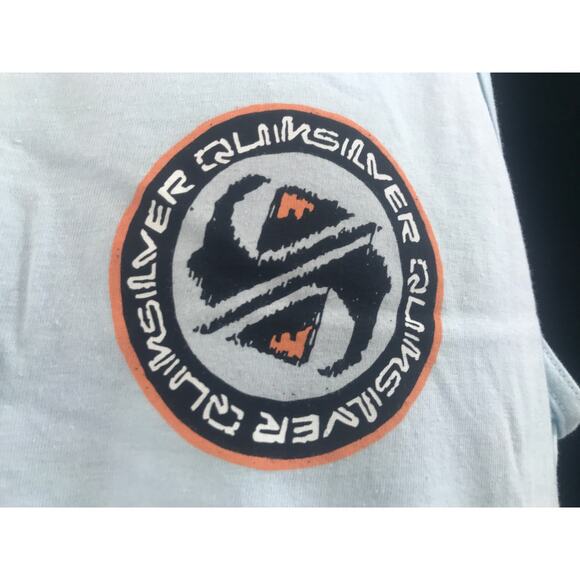 Men's light blue T Shirt tank Quiksilver Ocean Mountain size M New - Picture 3 of 8